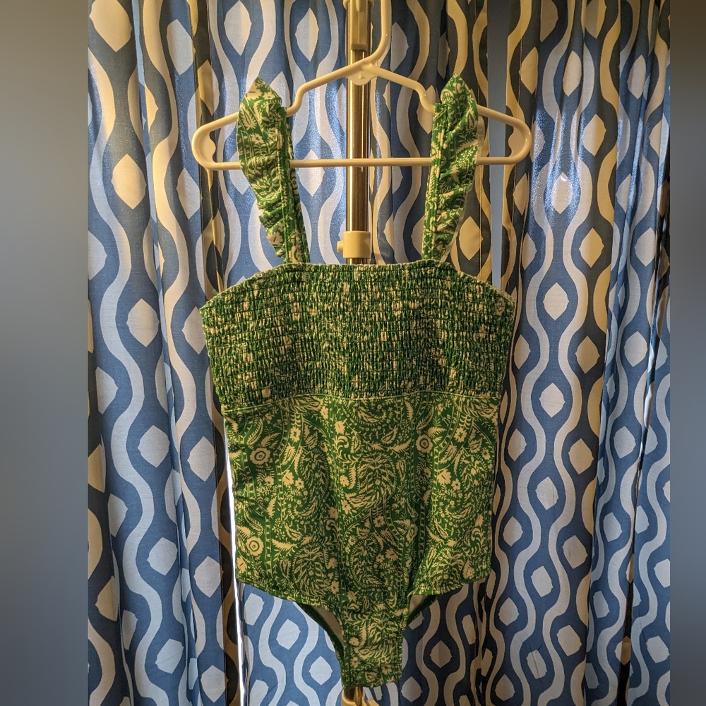 Green White Crown and Ivy swimsuit 8